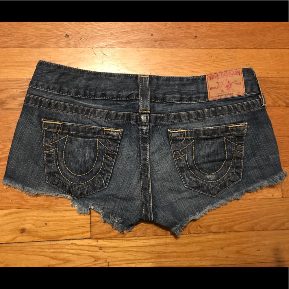 True Religion Bobby Cut Off Shorts