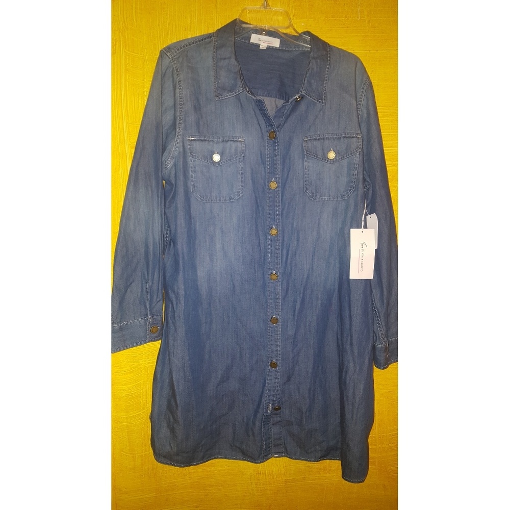 VINCE CAMUTO JEANS SHIRT DRESS - Picture 3 of 8