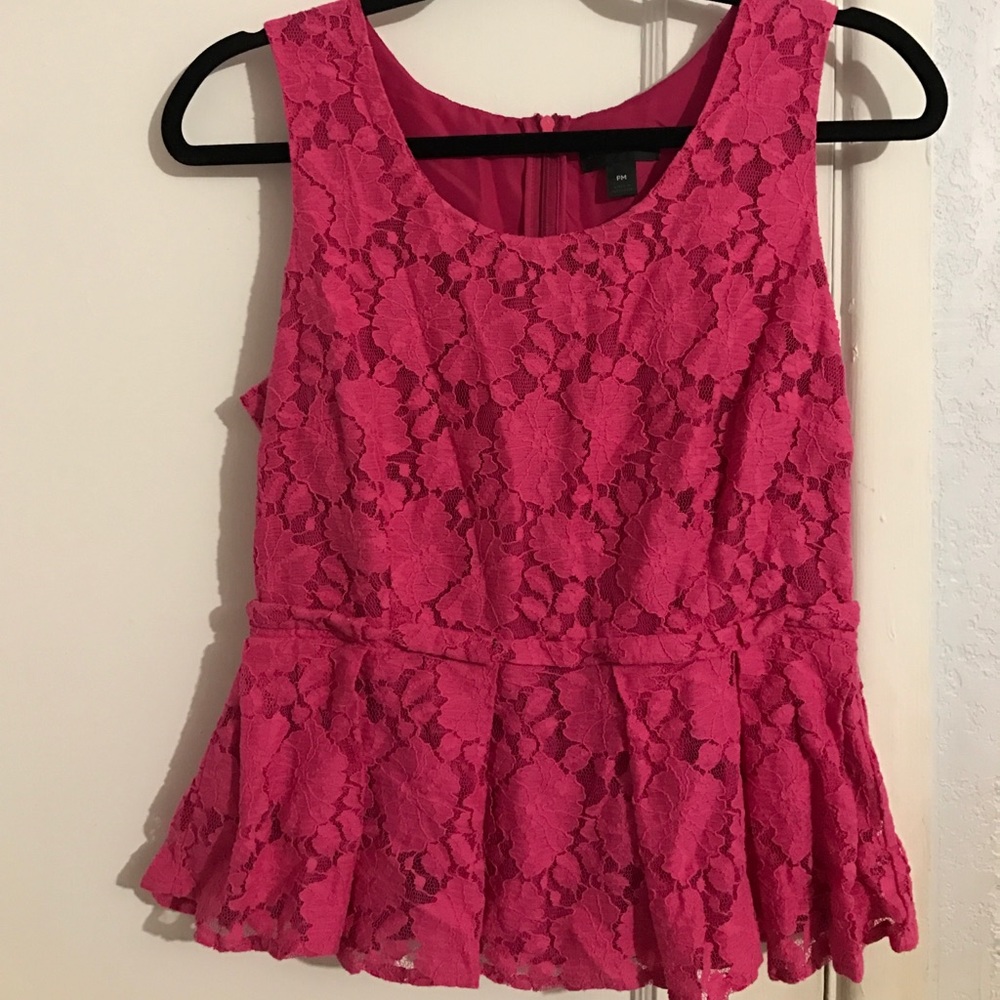 Lace Peplum Top