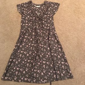 Grey floral dress