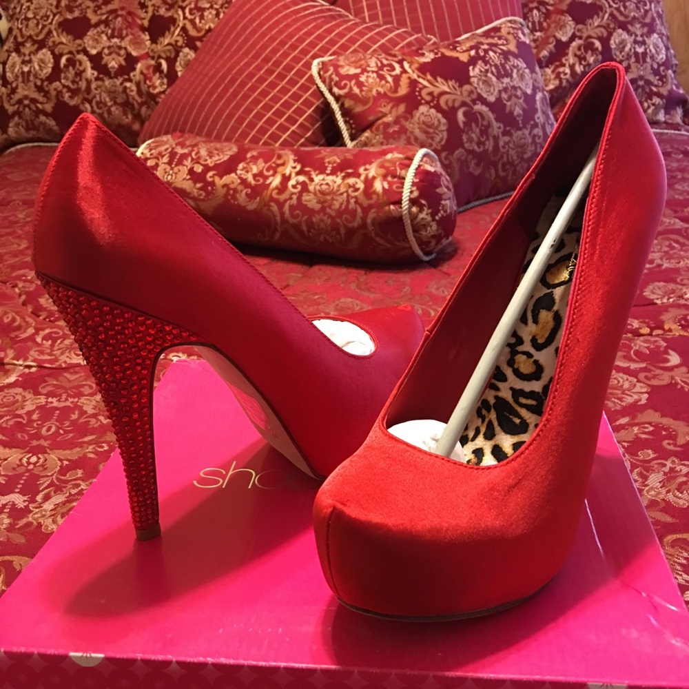 Red Hot Sexy Satin Heels