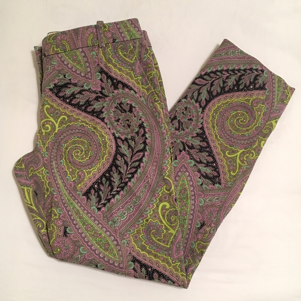 J. Crew Paisley Cafe Capris