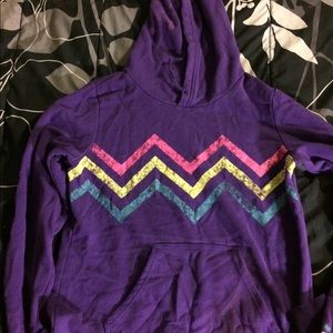 Purple Zig-Zag Hoodie