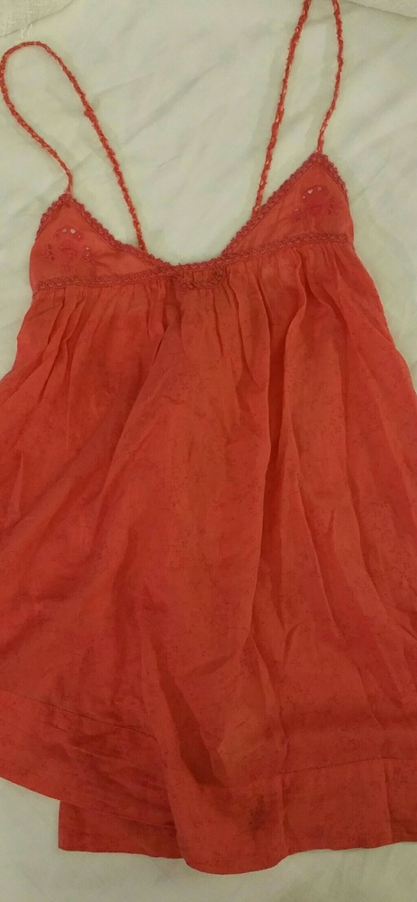 Free People red coral boho top