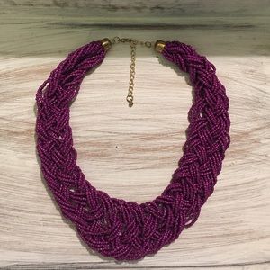 Beaded statement necklace