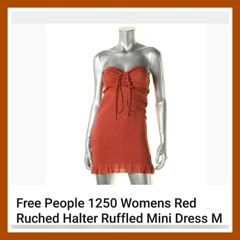 SOLD  Free PEOPLE rusty ruched dress