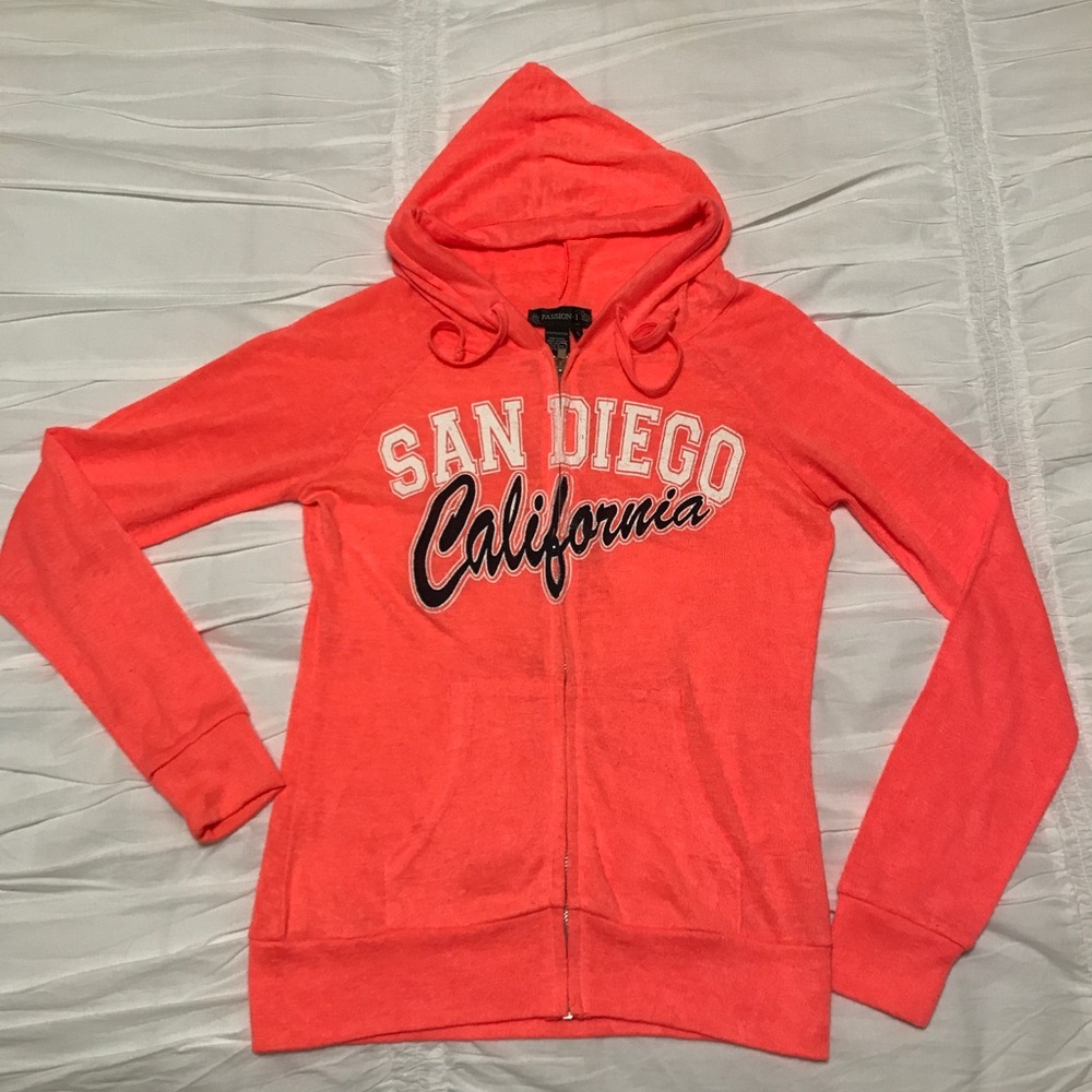 San Diego California Zip Up Hoodie