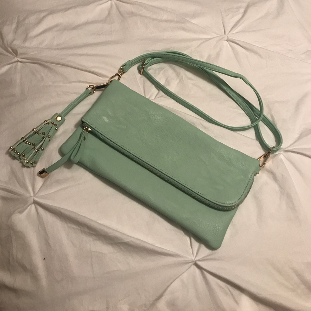 Turquoise Bag w Gold details