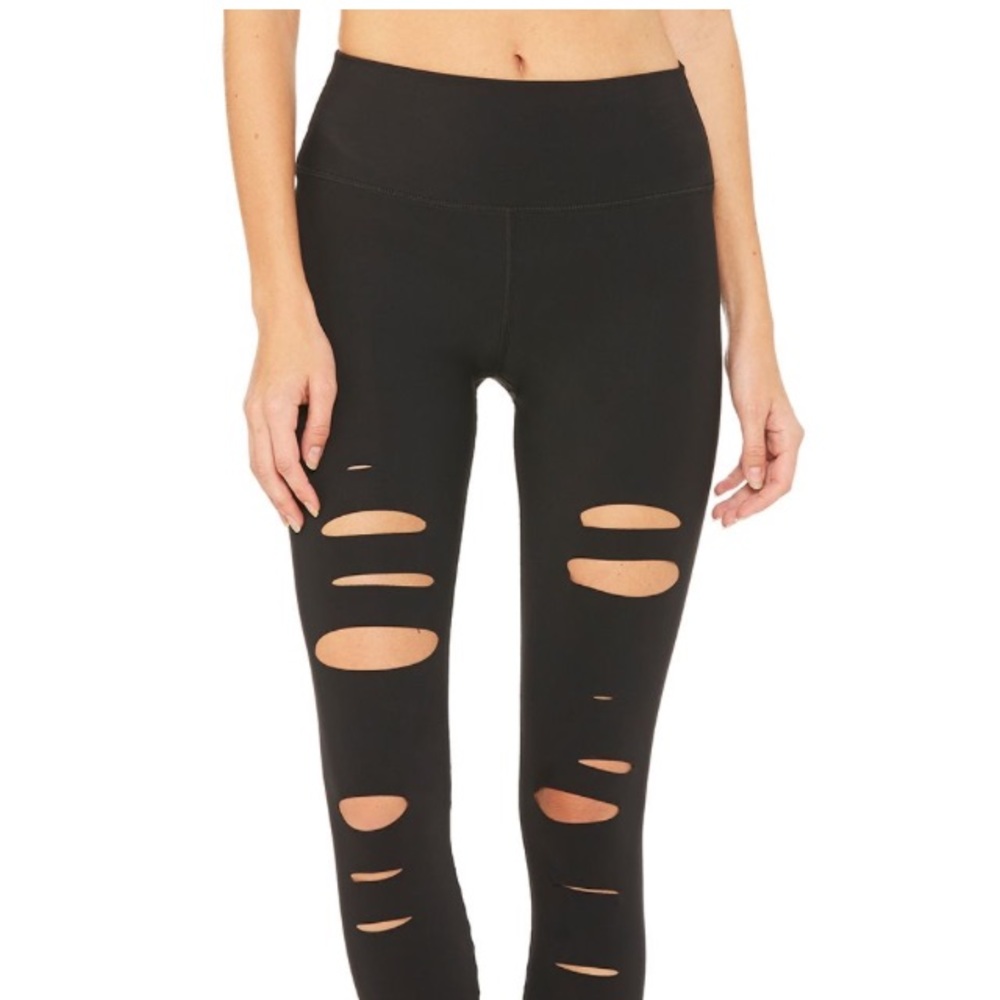 Size S Alo Yoga high waist ripped warrior legging