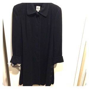Black vintage French cuff  fitted pea coat