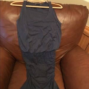 Velvet navy blue tank top dress. Size M