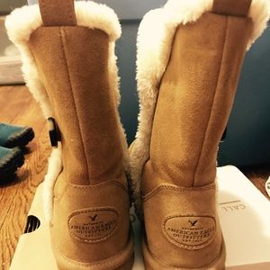 American Eagle Outfitters fuzzy boots