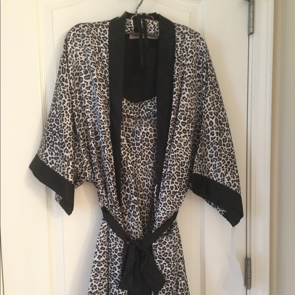 Fancy Night Kimono Robe and Slip