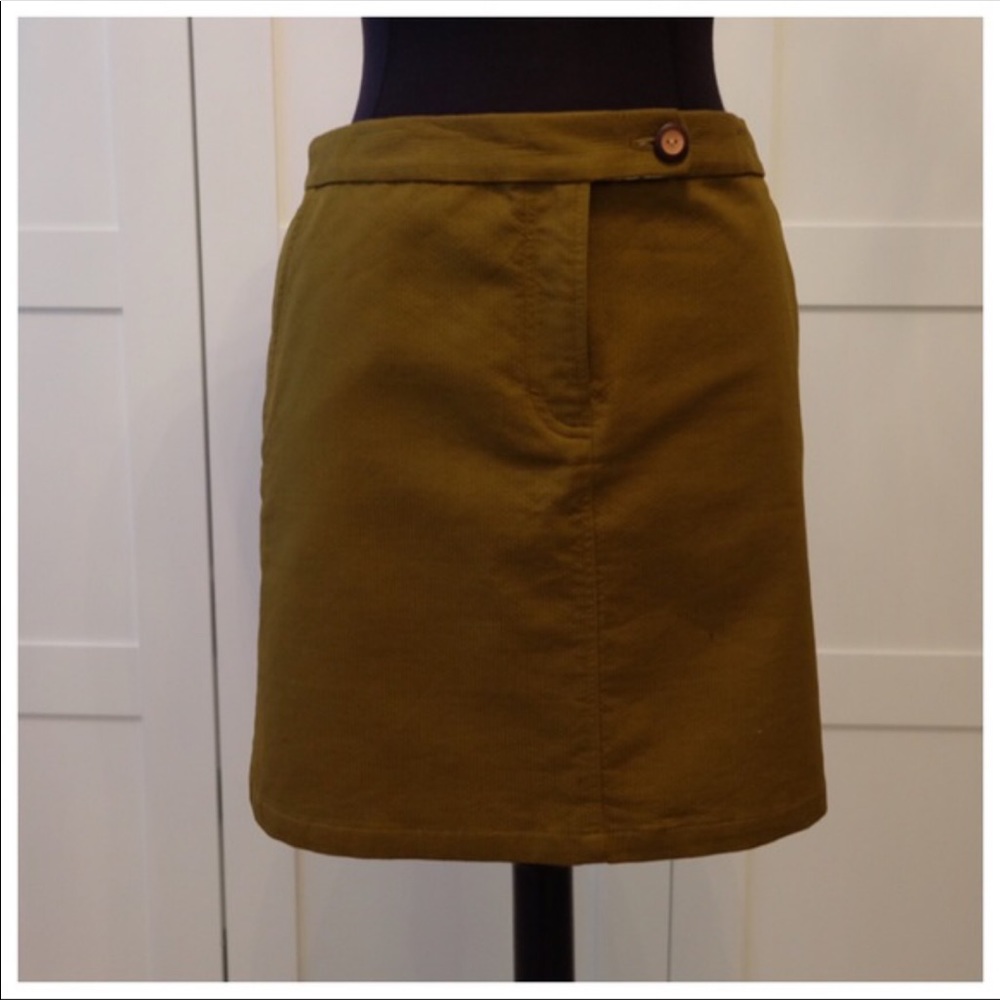 Anthropologie Vanessa Virginia olive skirt sz 6
