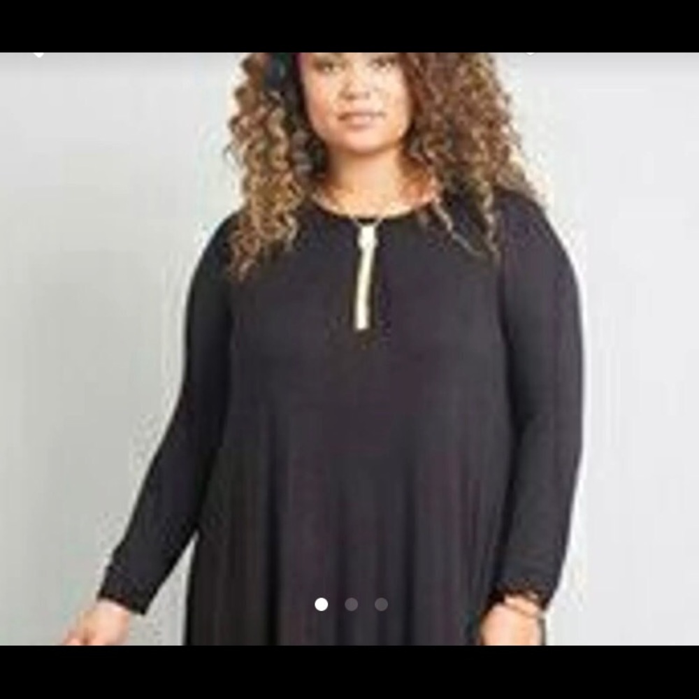 Plus size high/low dress with pockets