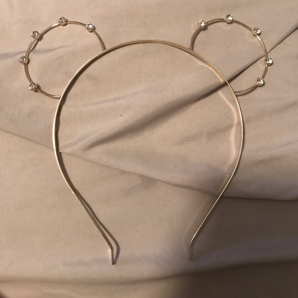 Mouse ear crystal headband
