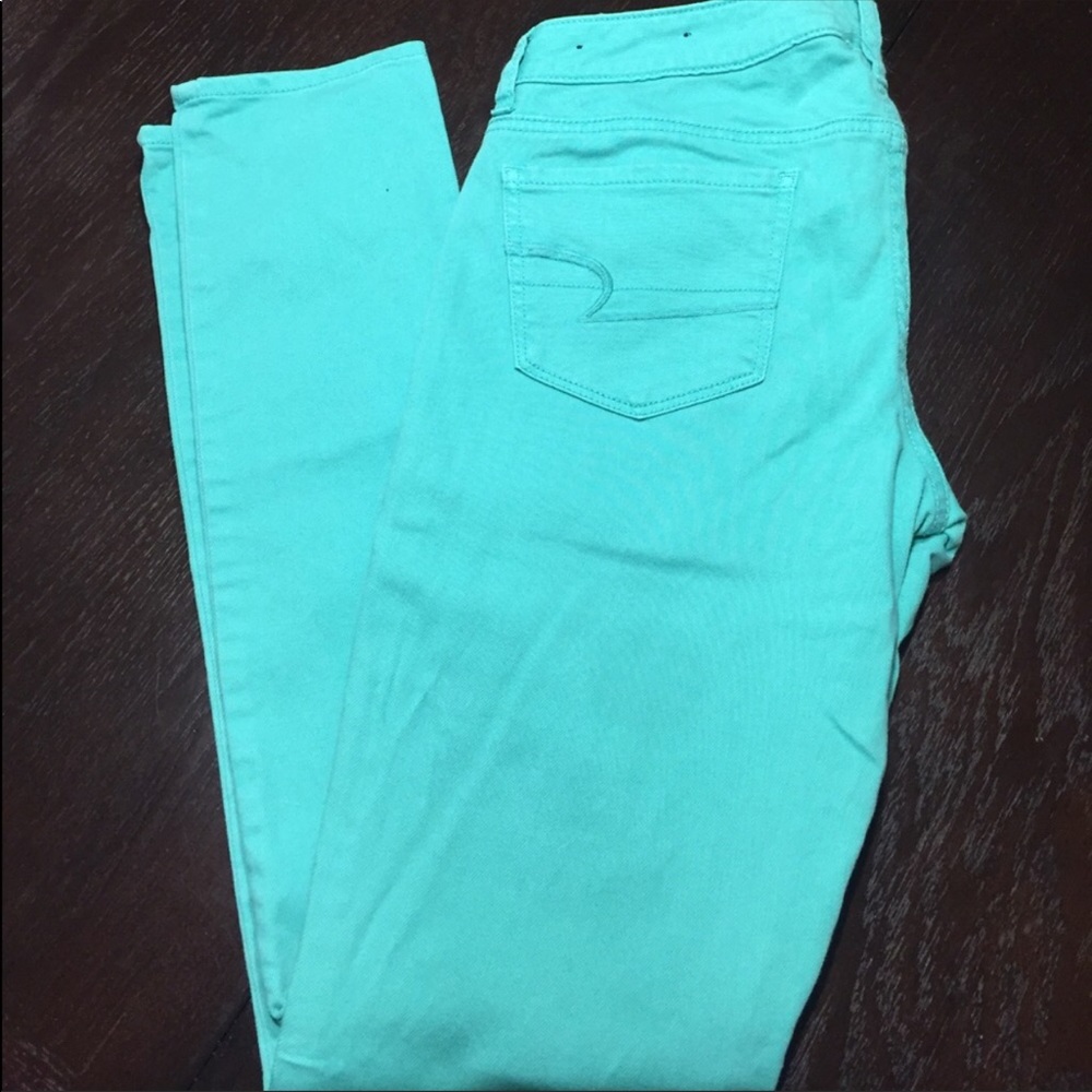 American Eagle Sea Foam Green Jeans