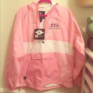 ZTA Zeta Tau Alpha Pullover Wind Breaker Jacket