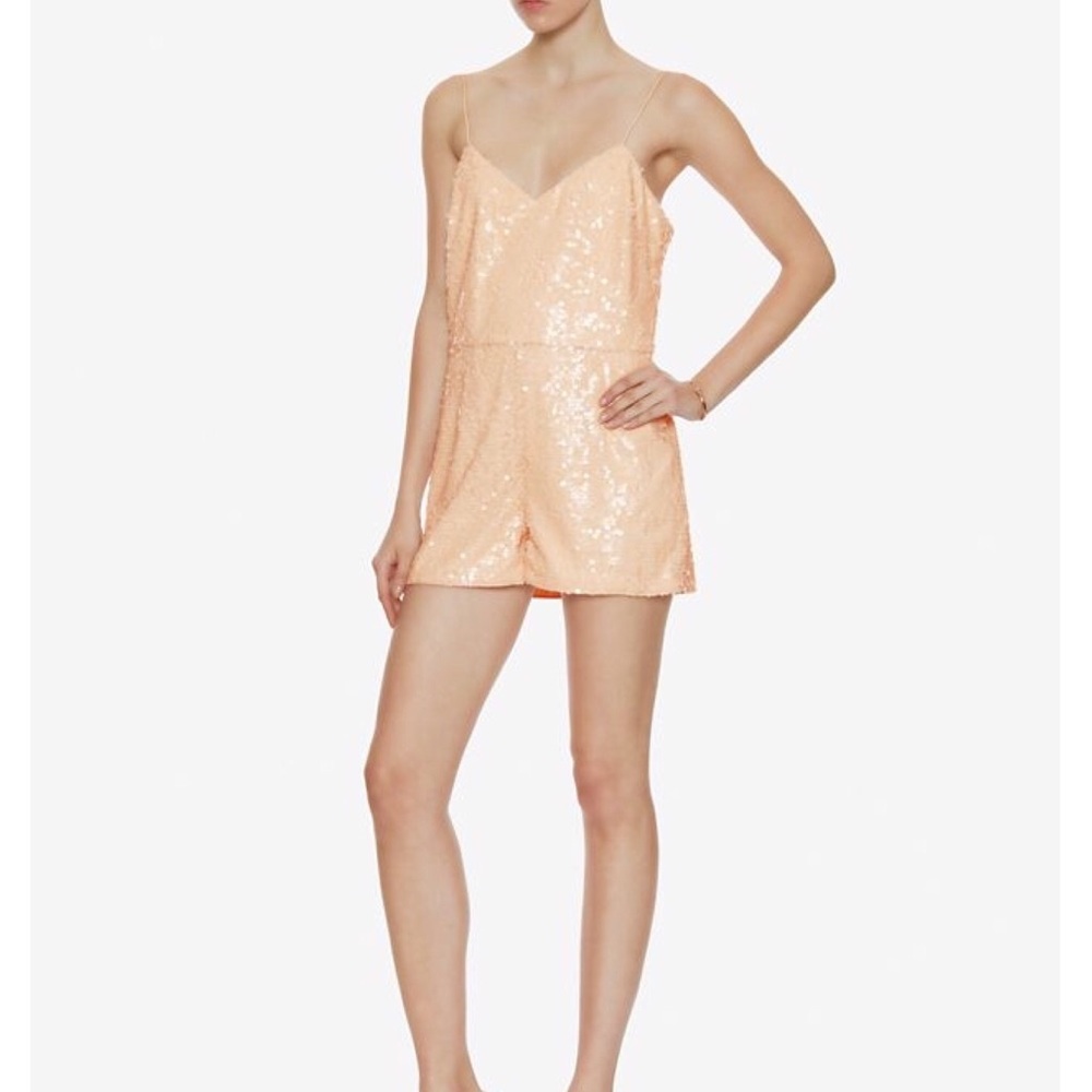 Jay Godfrey Blush Sequin Romper