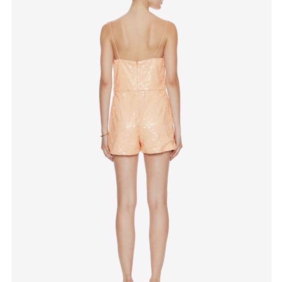 Jay Godfrey Blush Sequin Romper - Picture 3 of 4