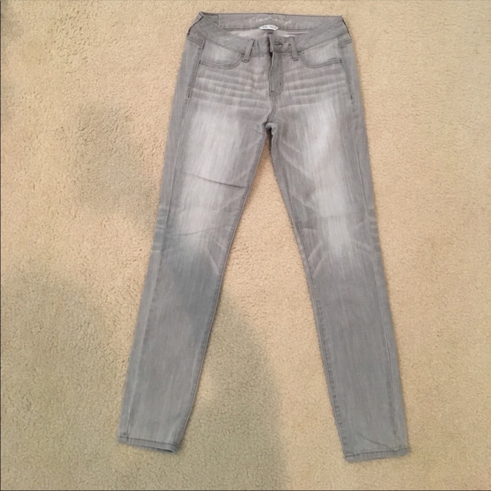 American Eagle Light Gray Skinny Jeans