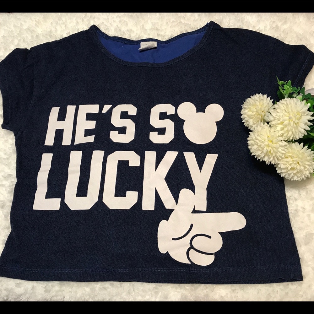 He is So Lucky Disney Shirt Small