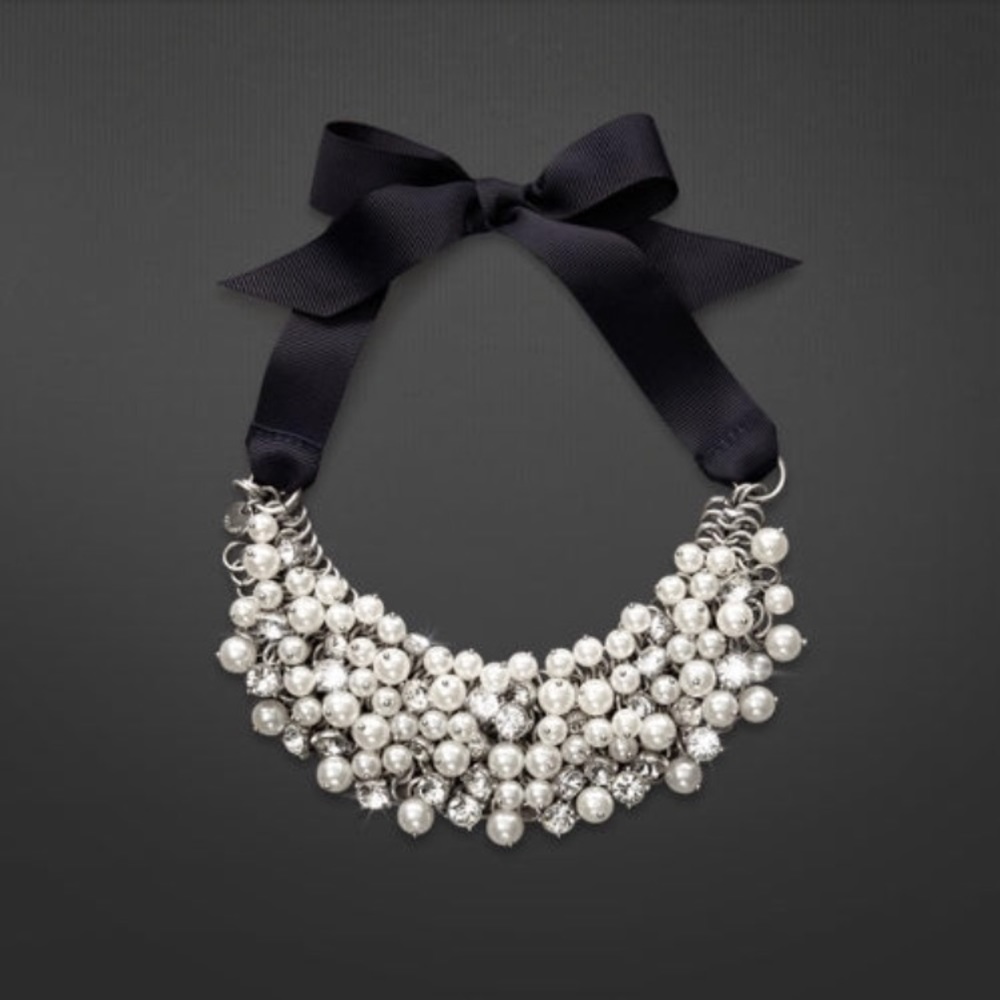 Abercrombie Faux Pearl Bauble Statement Necklace