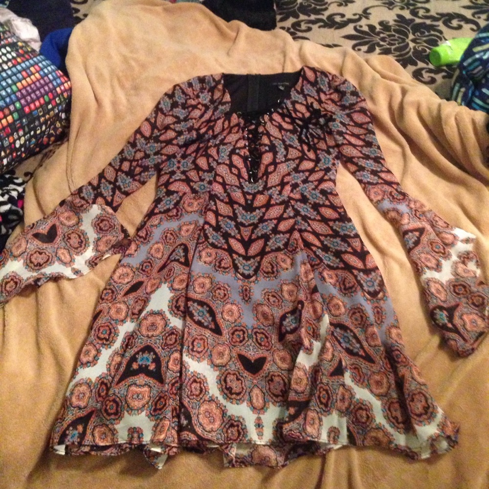 Jodi Kristopher dress. Lace up in the front.