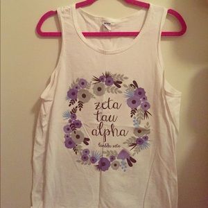 ZTA Zeta Tau Alpha Floral Tank