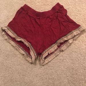 Maroon shorts