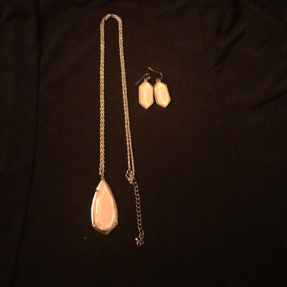 .925 Sterling silver necklace and earring set