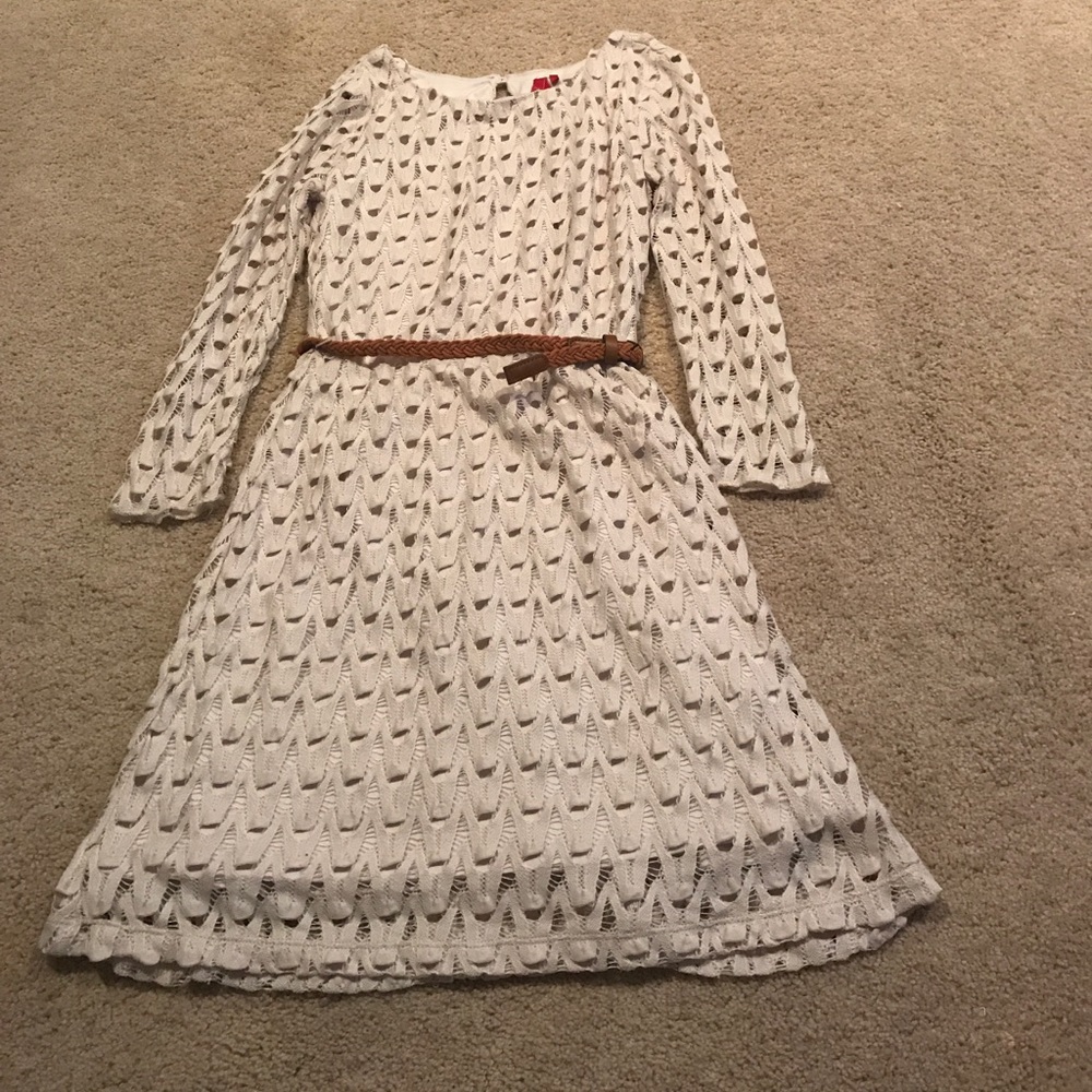 Crochet belted dress