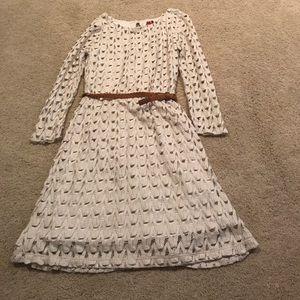Crochet belted dress