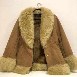 Vintage fur camel colored coat