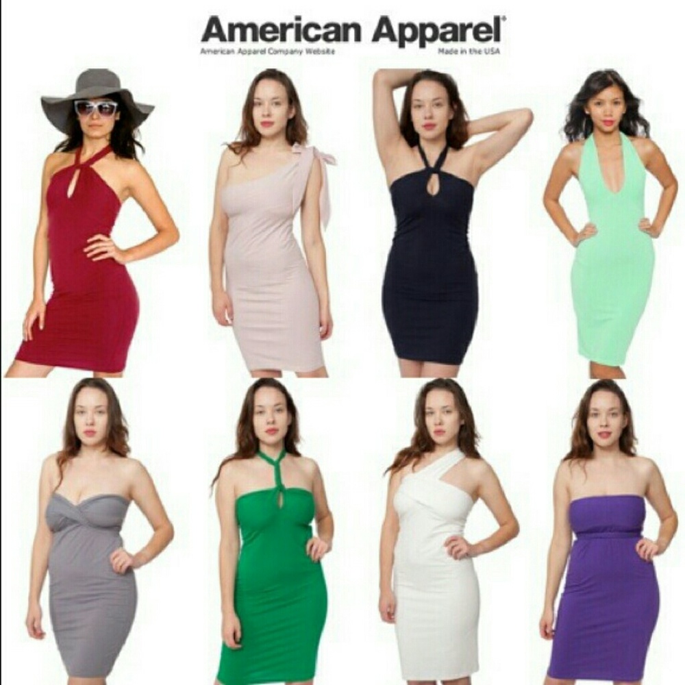 American Apparel Bandeau Convertible Wrap Dress M