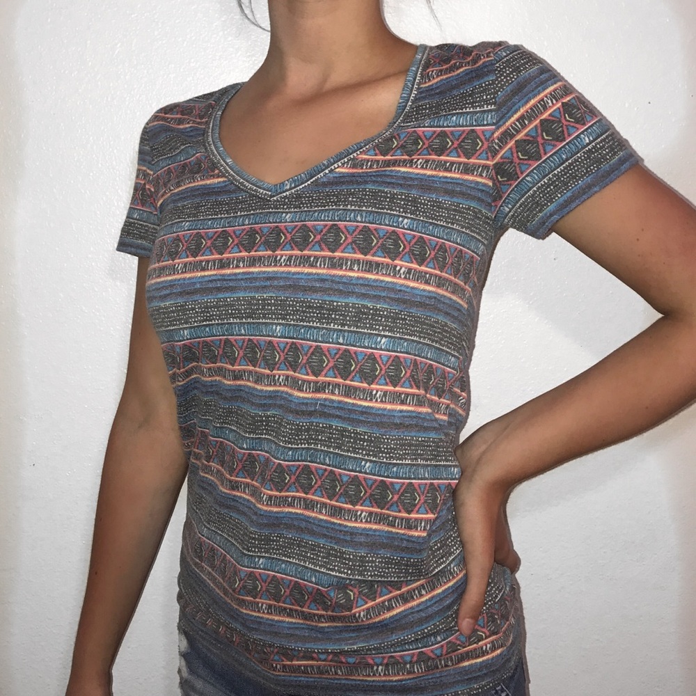 Colorful Aztec pattern top-pacsun
