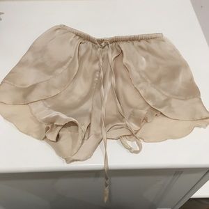 Silk flowy shorts