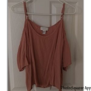 Coral Over The Shoulder Blouse