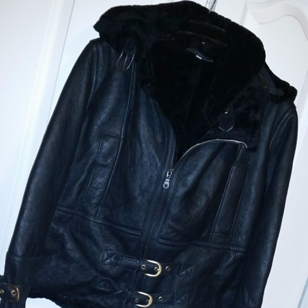 Women Lambskin Leather/Fur Jacket