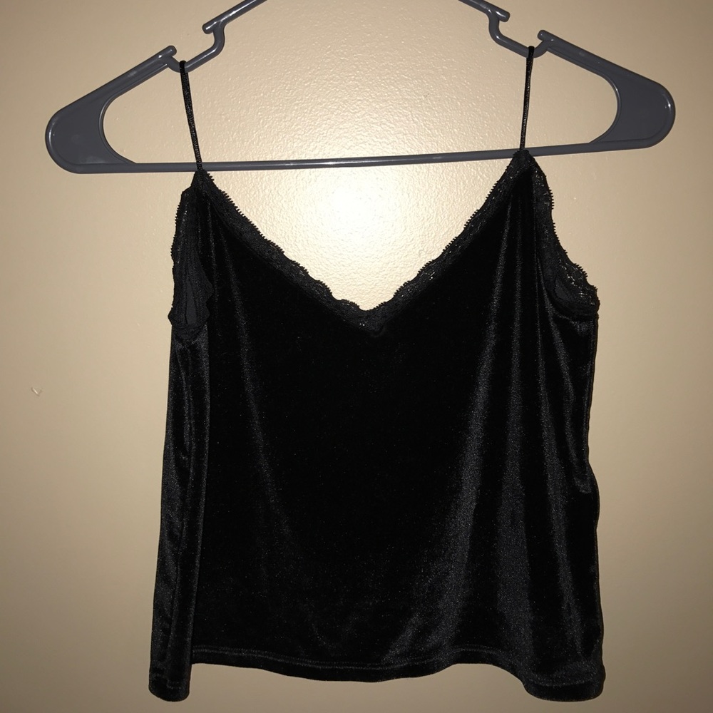 Velvet-like tank top