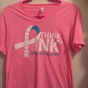 ZTA Zeta Tau Alpha Think Pink Tee