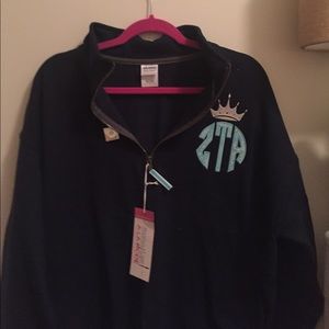 ZTA Monogram Quarter-Zip- BRAND NEW!