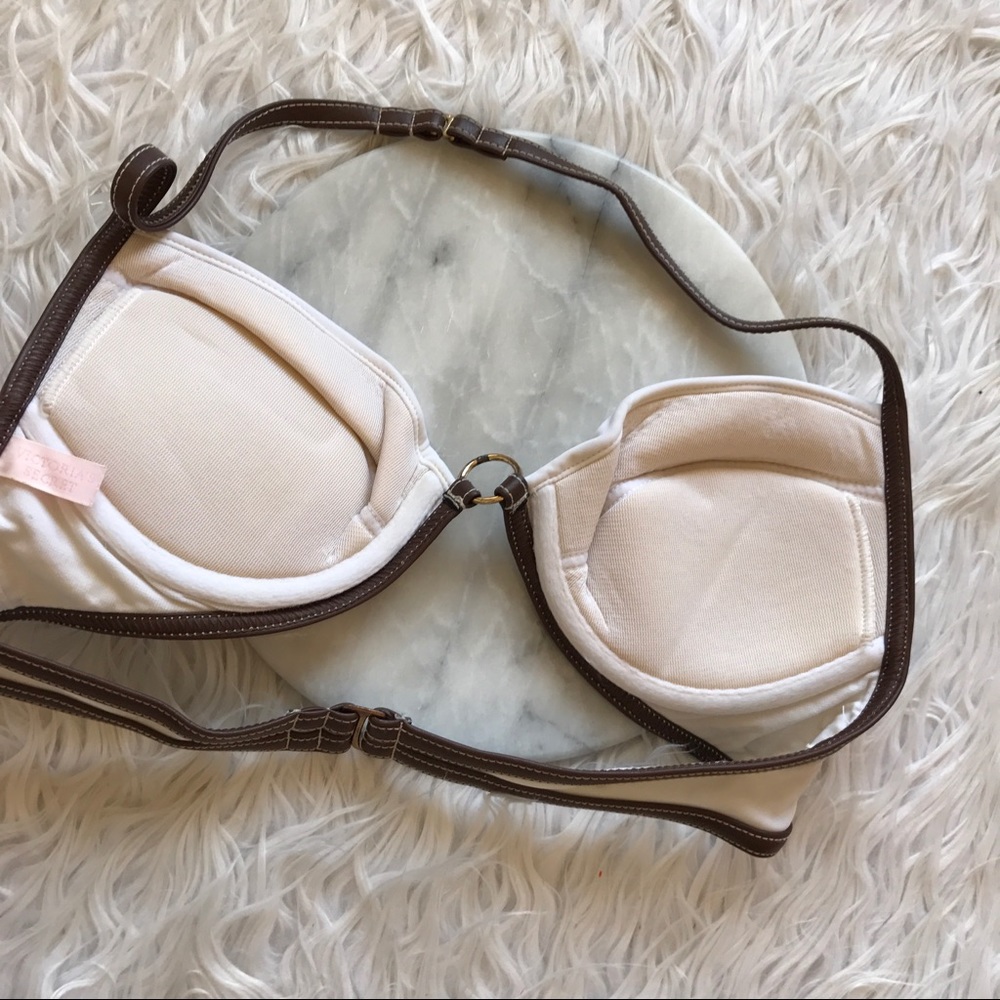 • Victoria's Secret • Leather Trim Bikini top - Picture 2 of 3