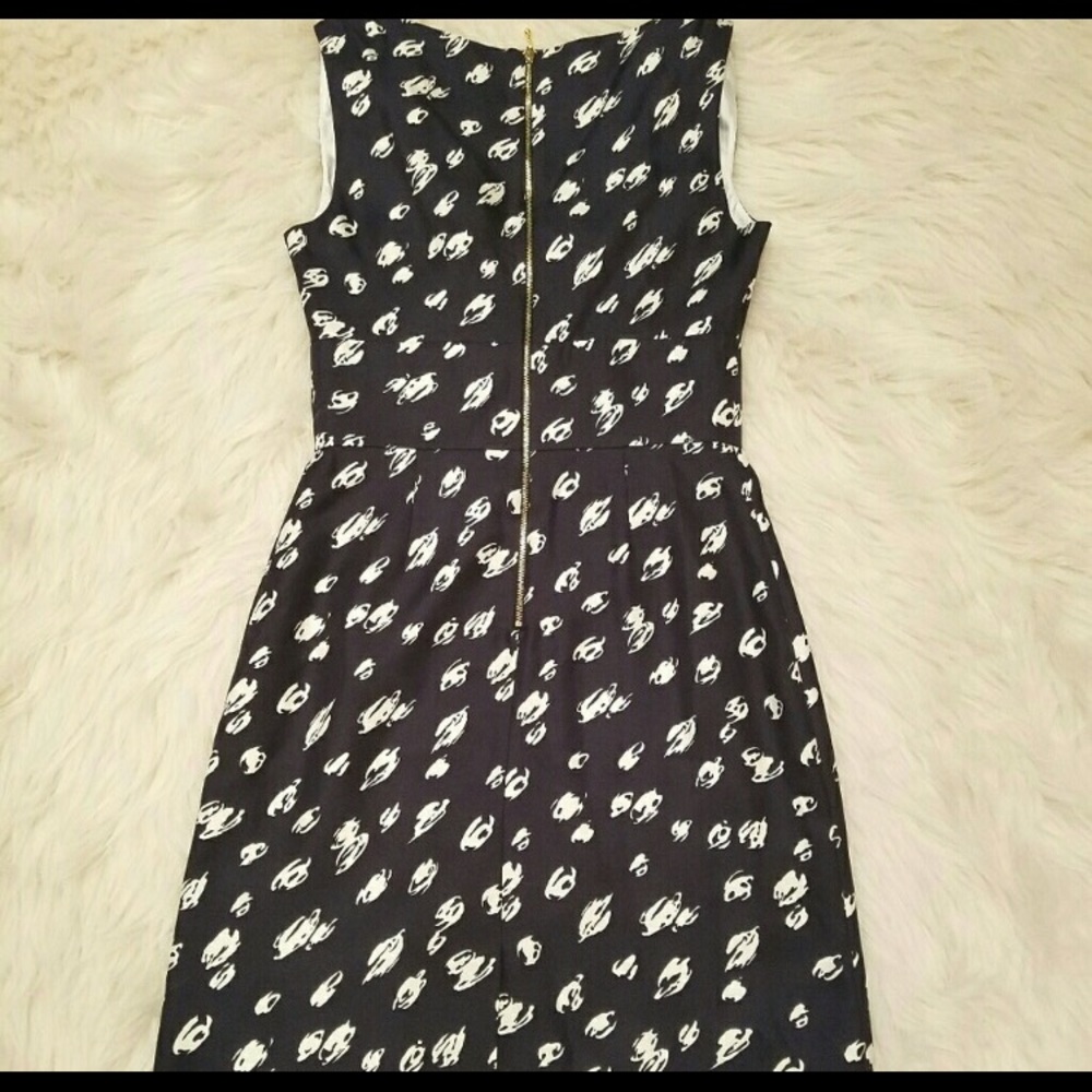 NWOT Kate Spade Silk Navy Dress with Bow - Picture 4 of 5
