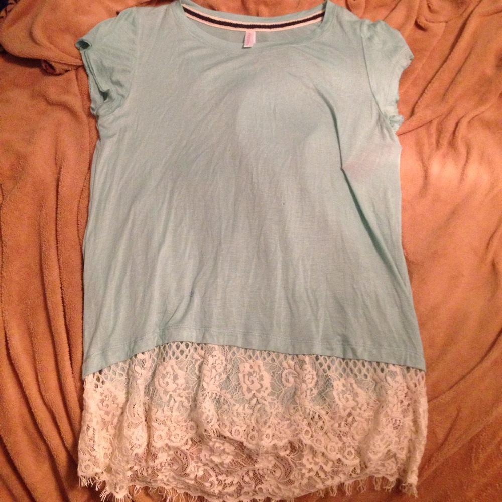 Xhilaration shirt with Lace at the bottom.