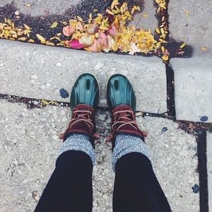 ☔️ BRAND NEW Green Sperry Rain Boots ☔️