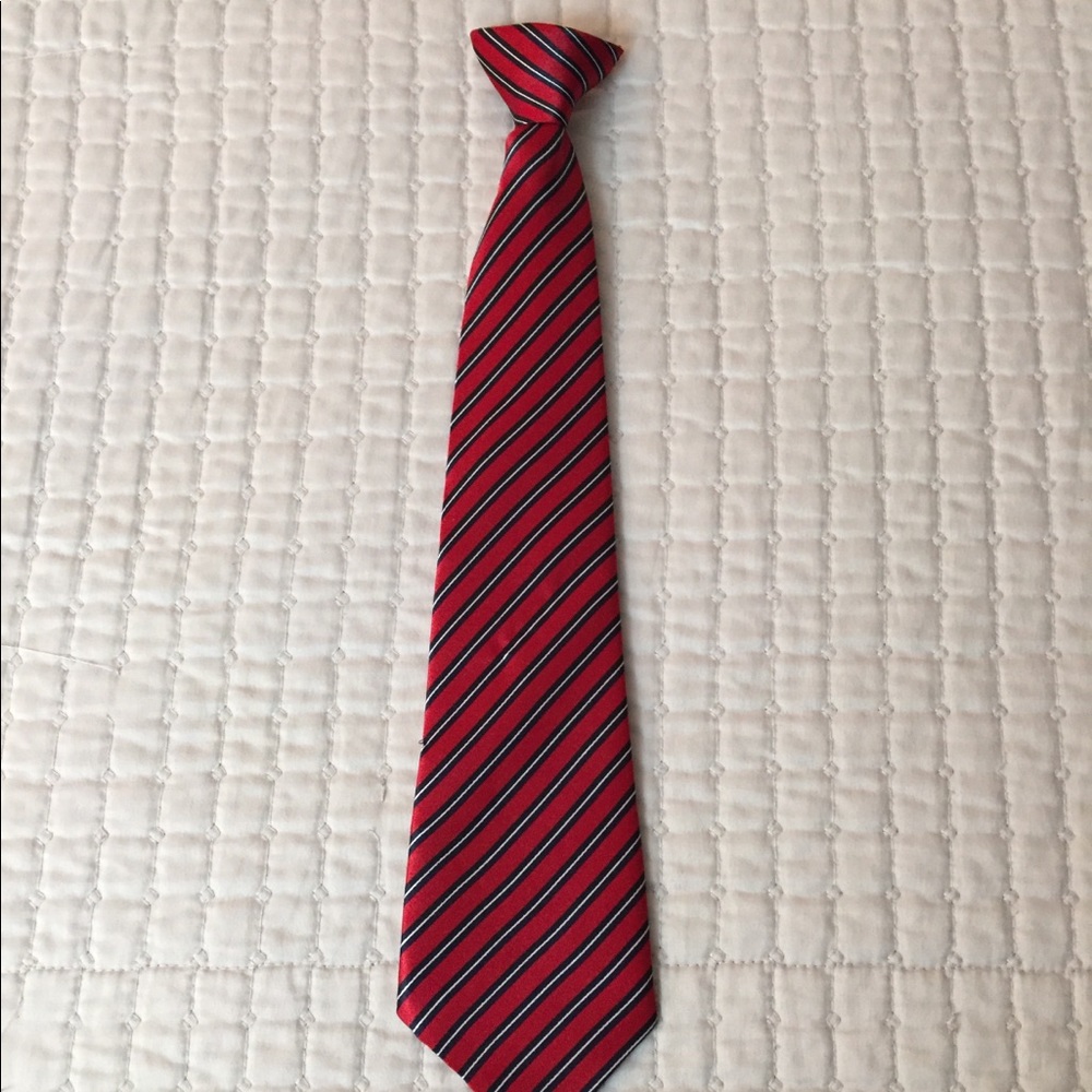Boys Red Clip-On Tie