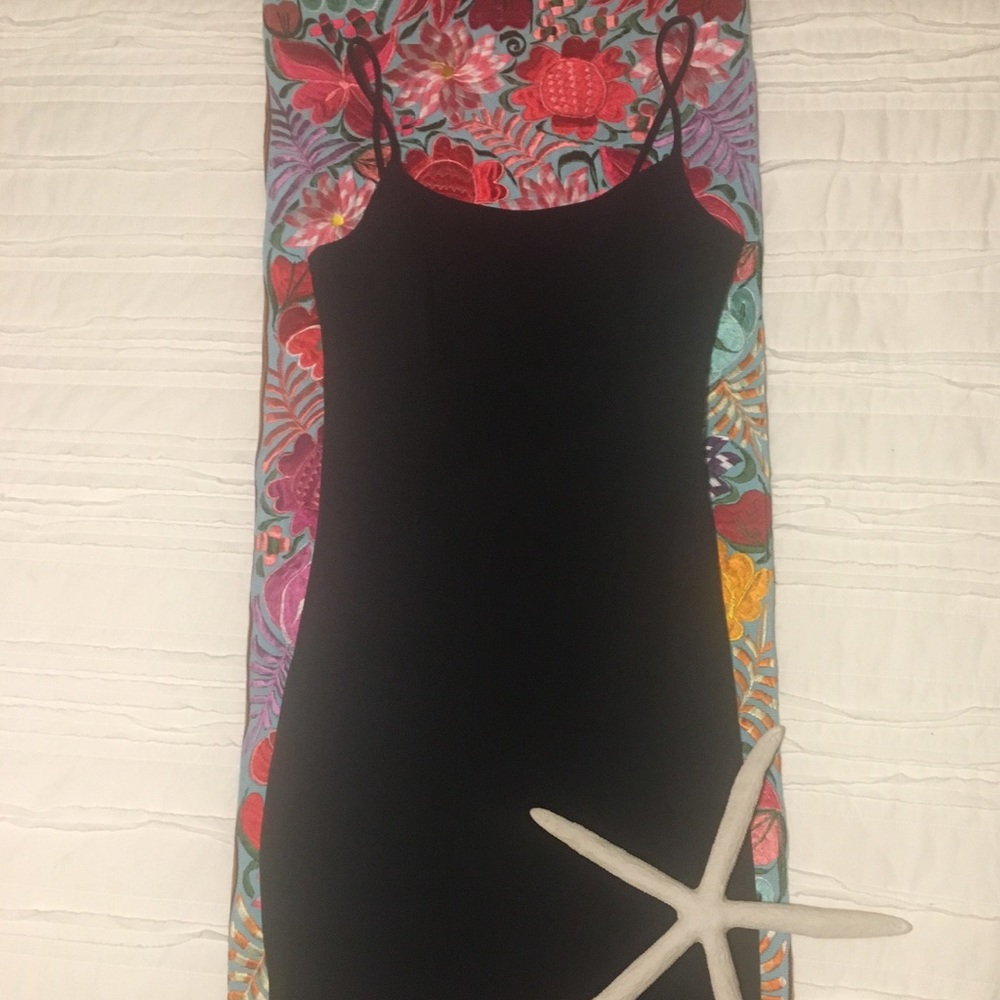 SIMPLE black slip dress