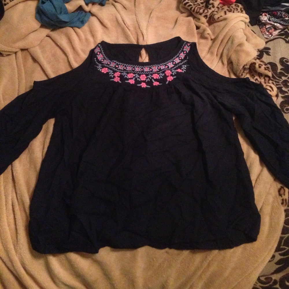 Abercrombie Kids Cold-Shoulder Top.