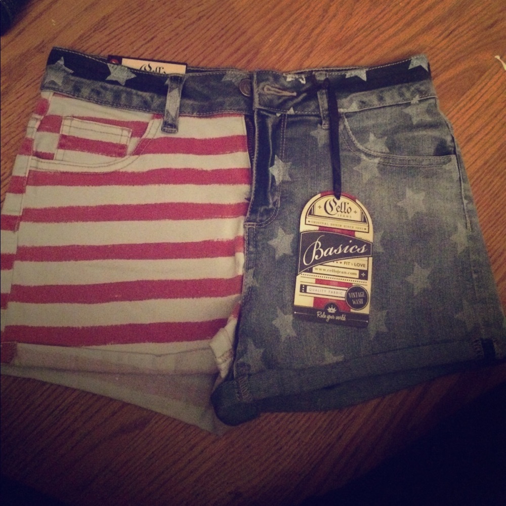 American flag Jean shorts